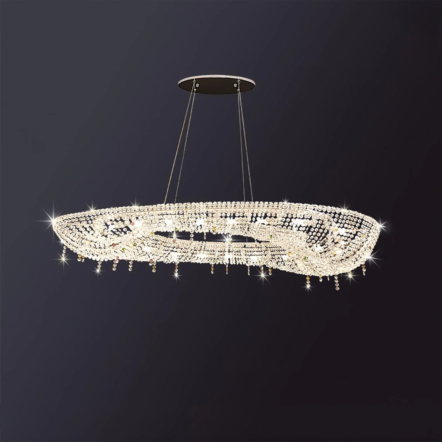 Modern Round Crystal Chandelier - Image 24
