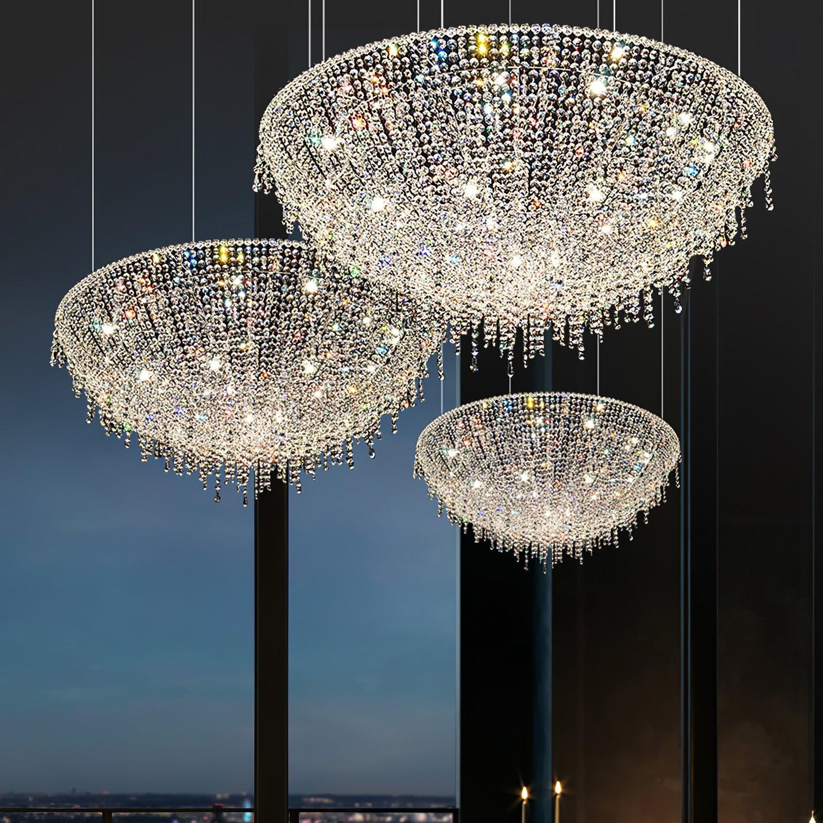 Modern Round Crystal Chandelier - Image 26