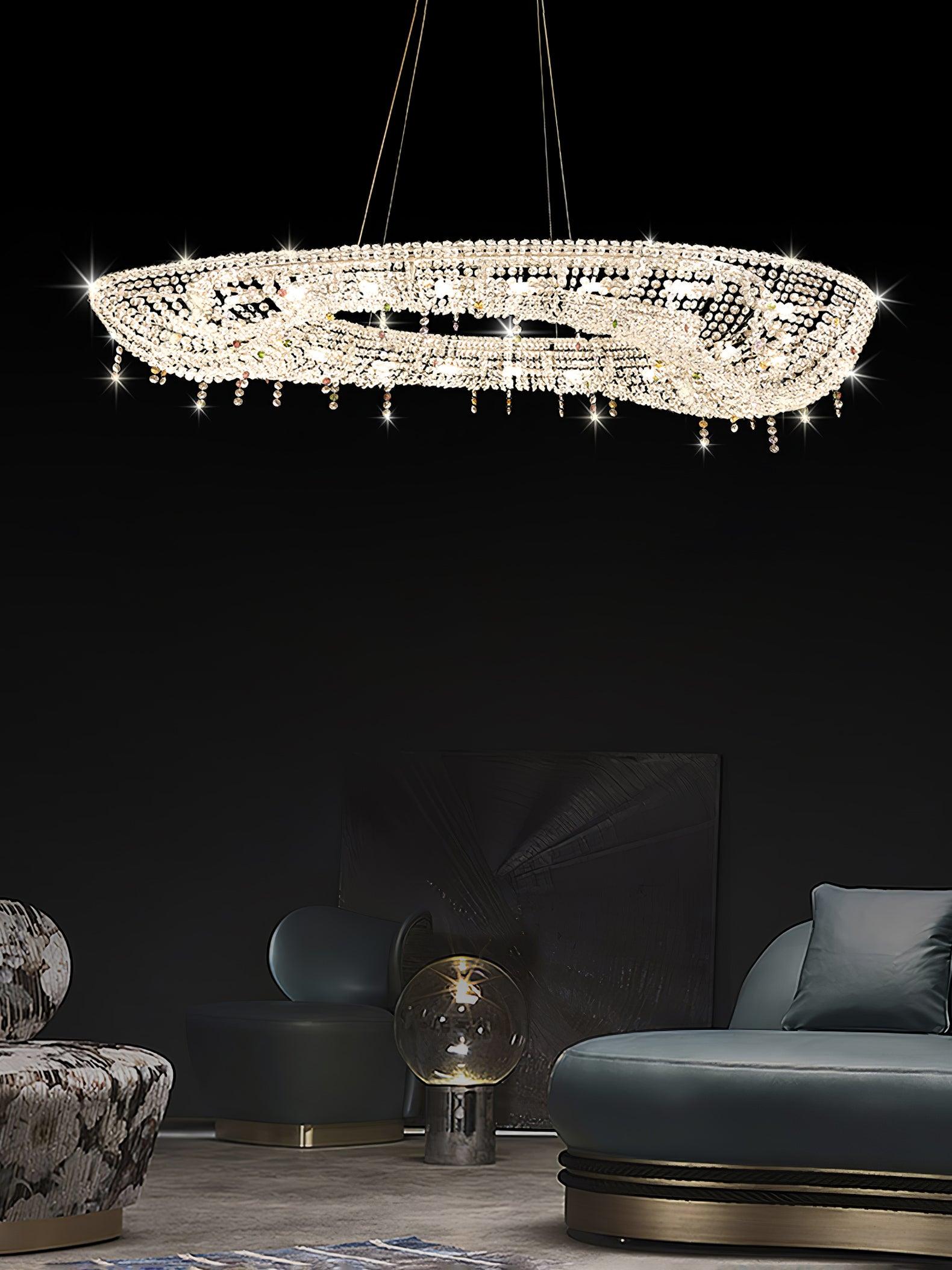 Modern Round Crystal Chandelier - Image 28