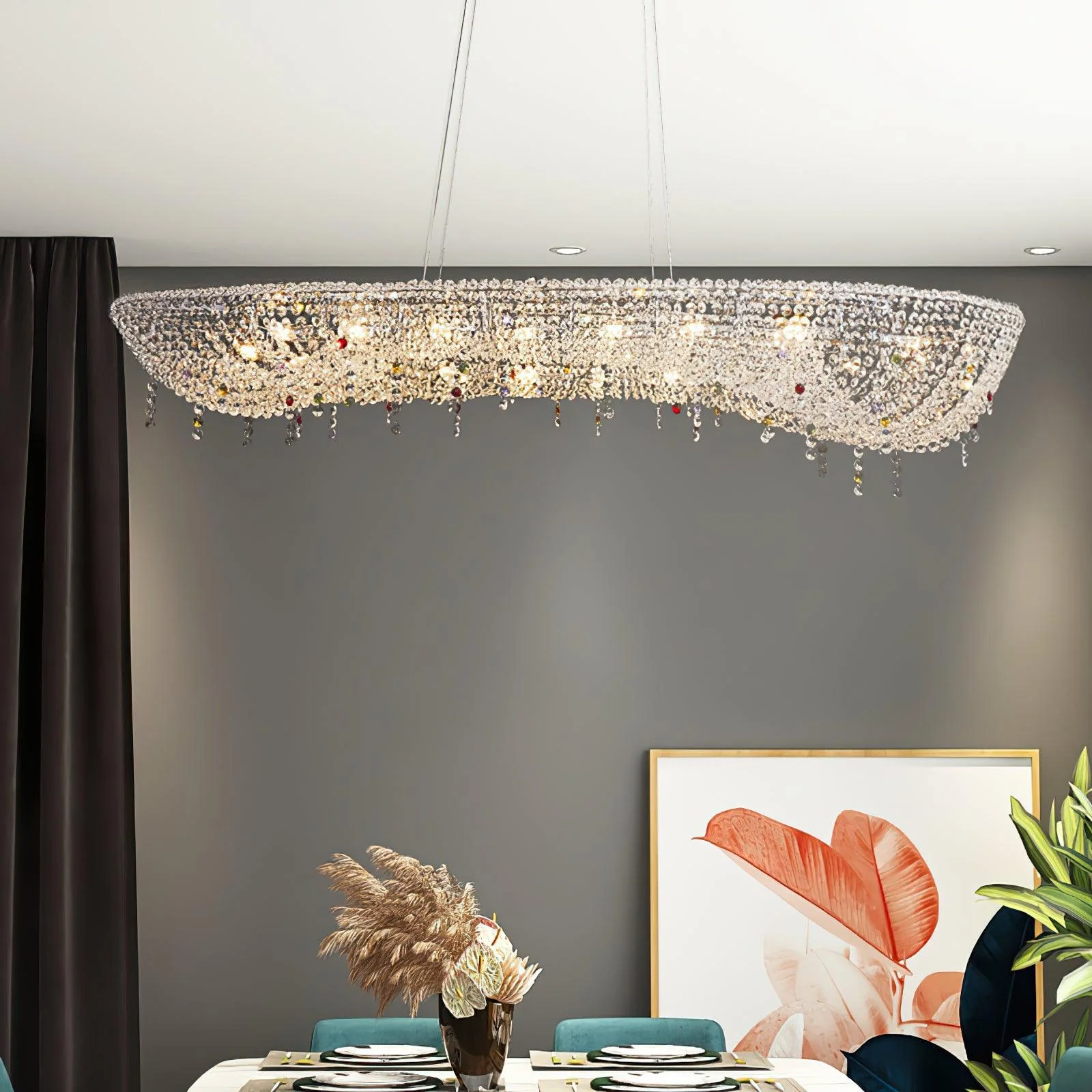Modern Round Crystal Chandelier - Image 35