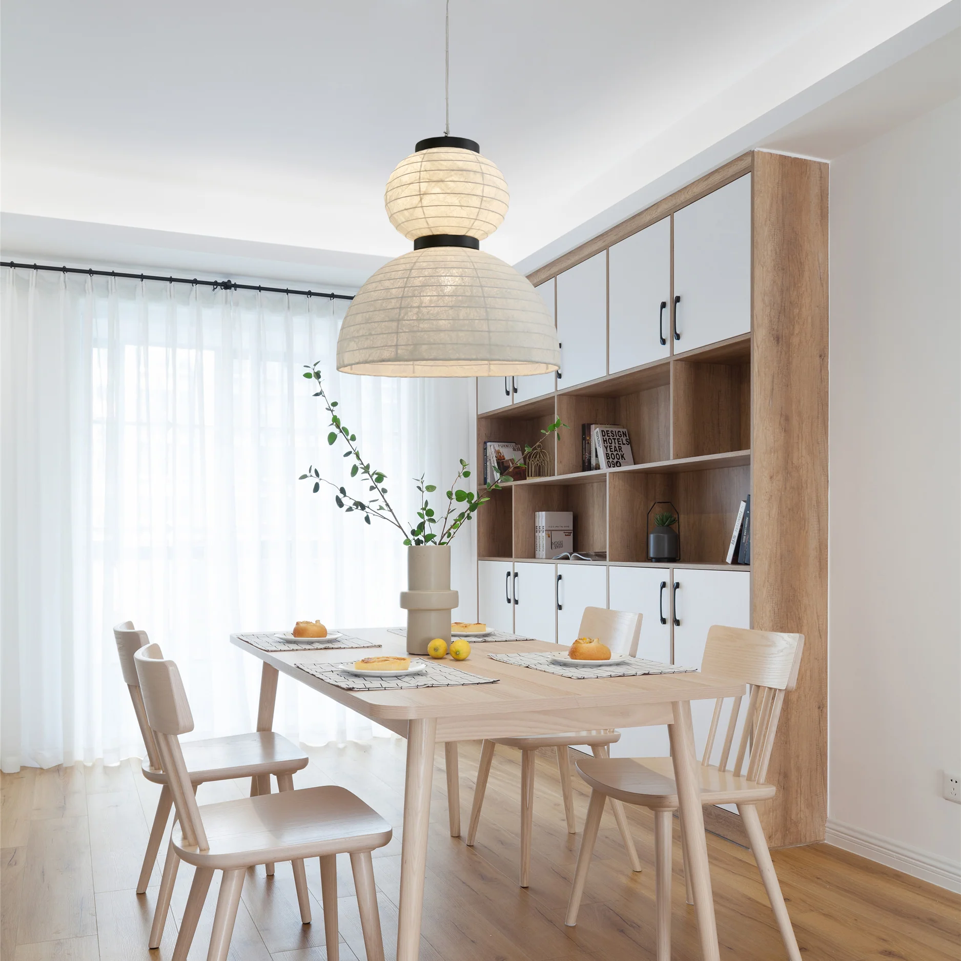 Modern Silk Pendant Light - Image 5