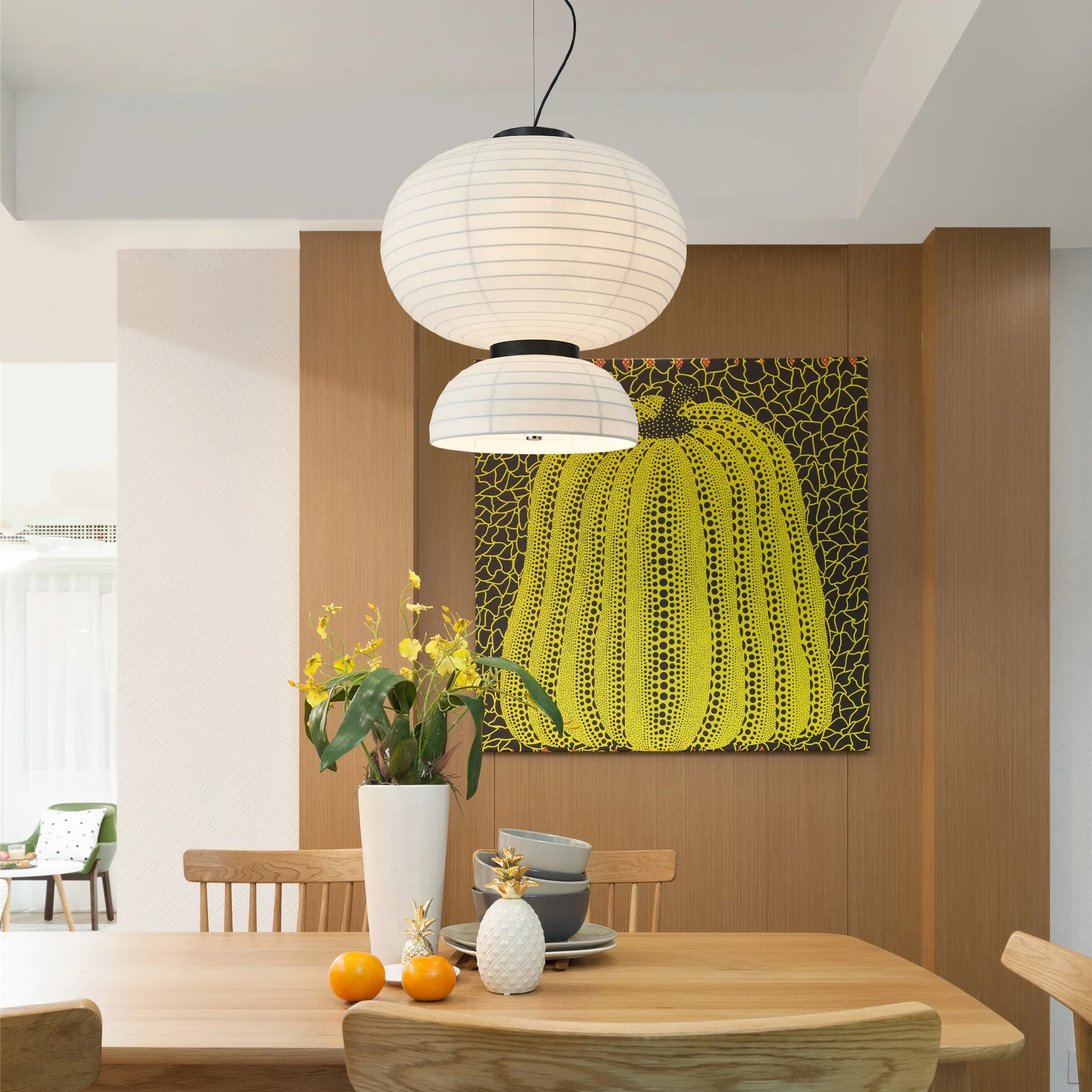 Modern Silk Pendant Light - Image 7