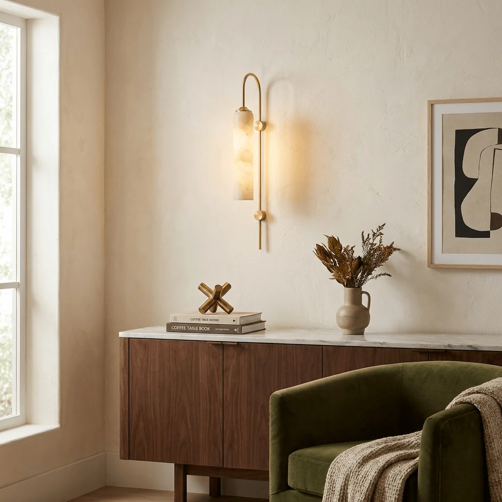 Alabaster Cylinder Wall Light - Image 5