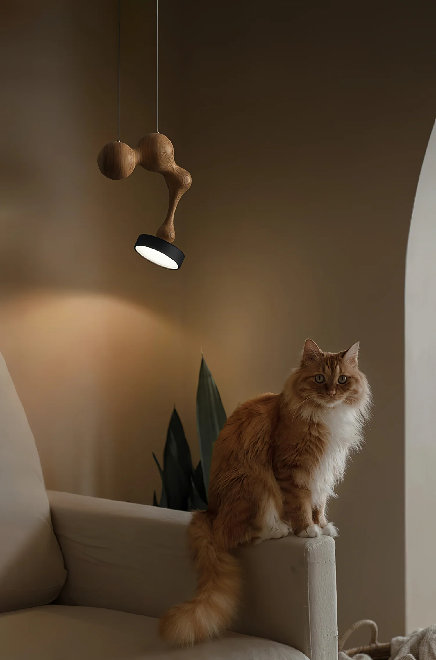 Molecule Wooden Pendant Light - Image 11