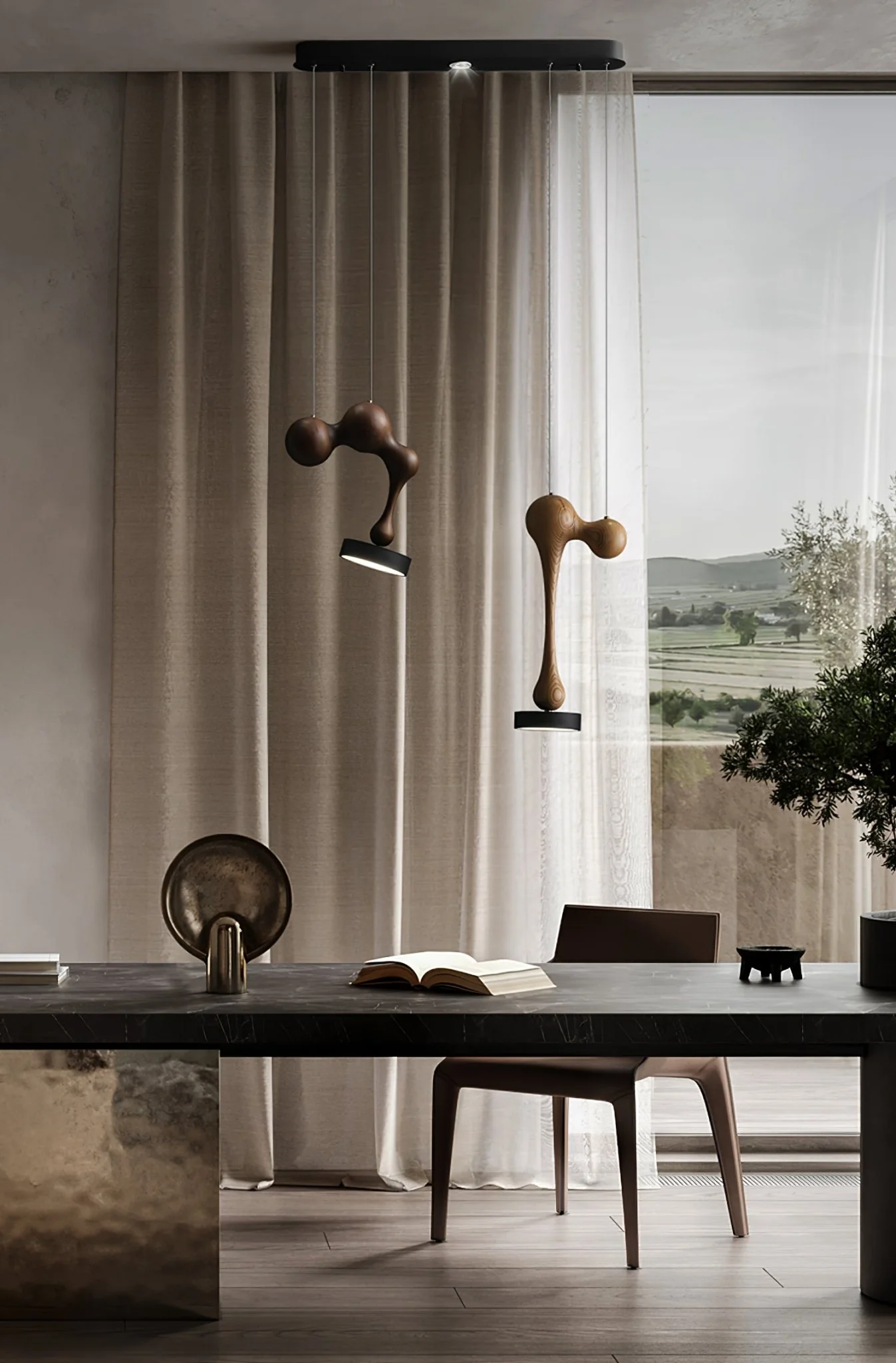Molecule Wooden Pendant Light - Image 12