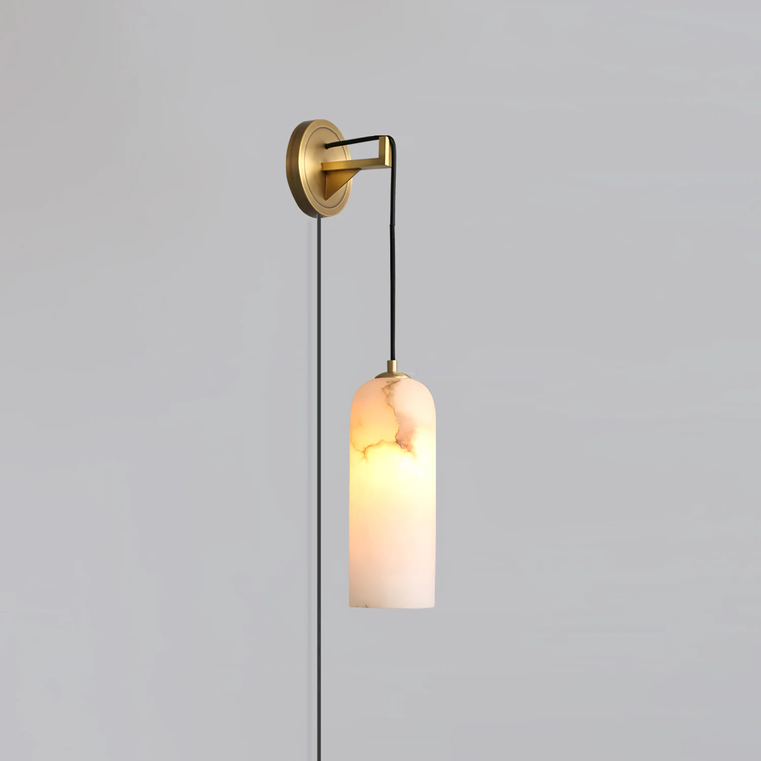 Monty Alabaster Plug-in Wall Lamp - Image 14