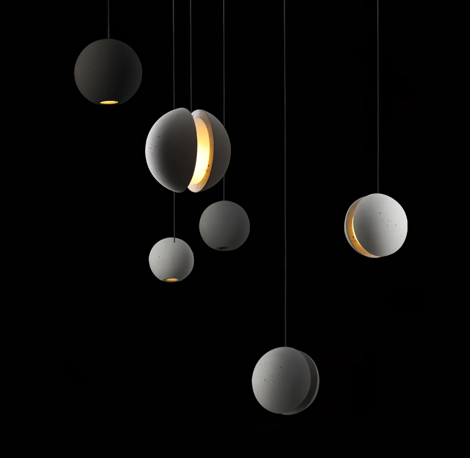 Moon Concrete Pendant Lamp - Image 6