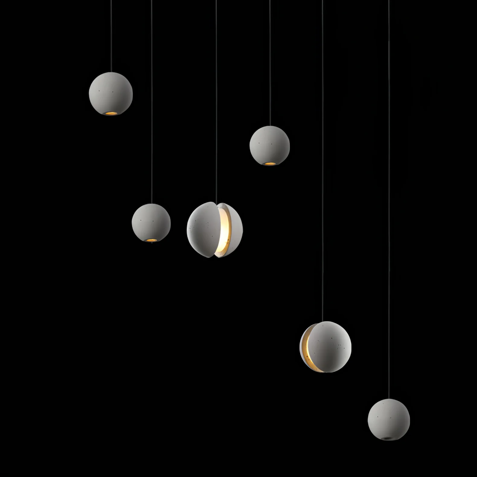 Moon Concrete Pendant Lamp - Image 90