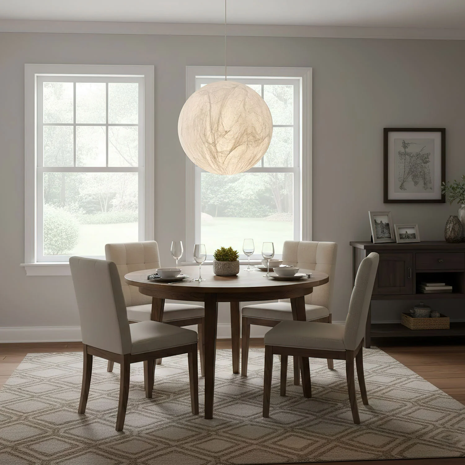 Moon Silk Pendant Lamp - Image 5