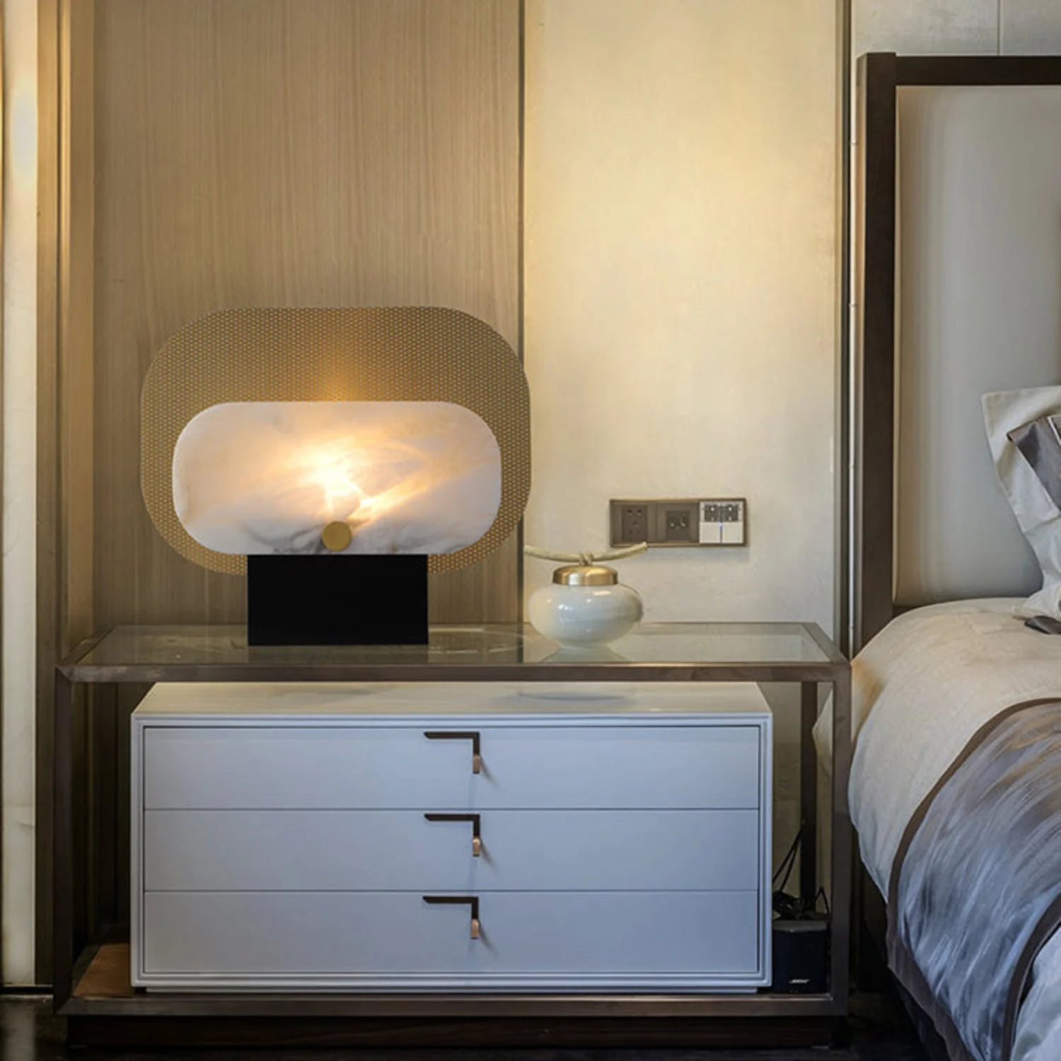 Mosaic Elegance Alabaster Table Lamp - Image 10