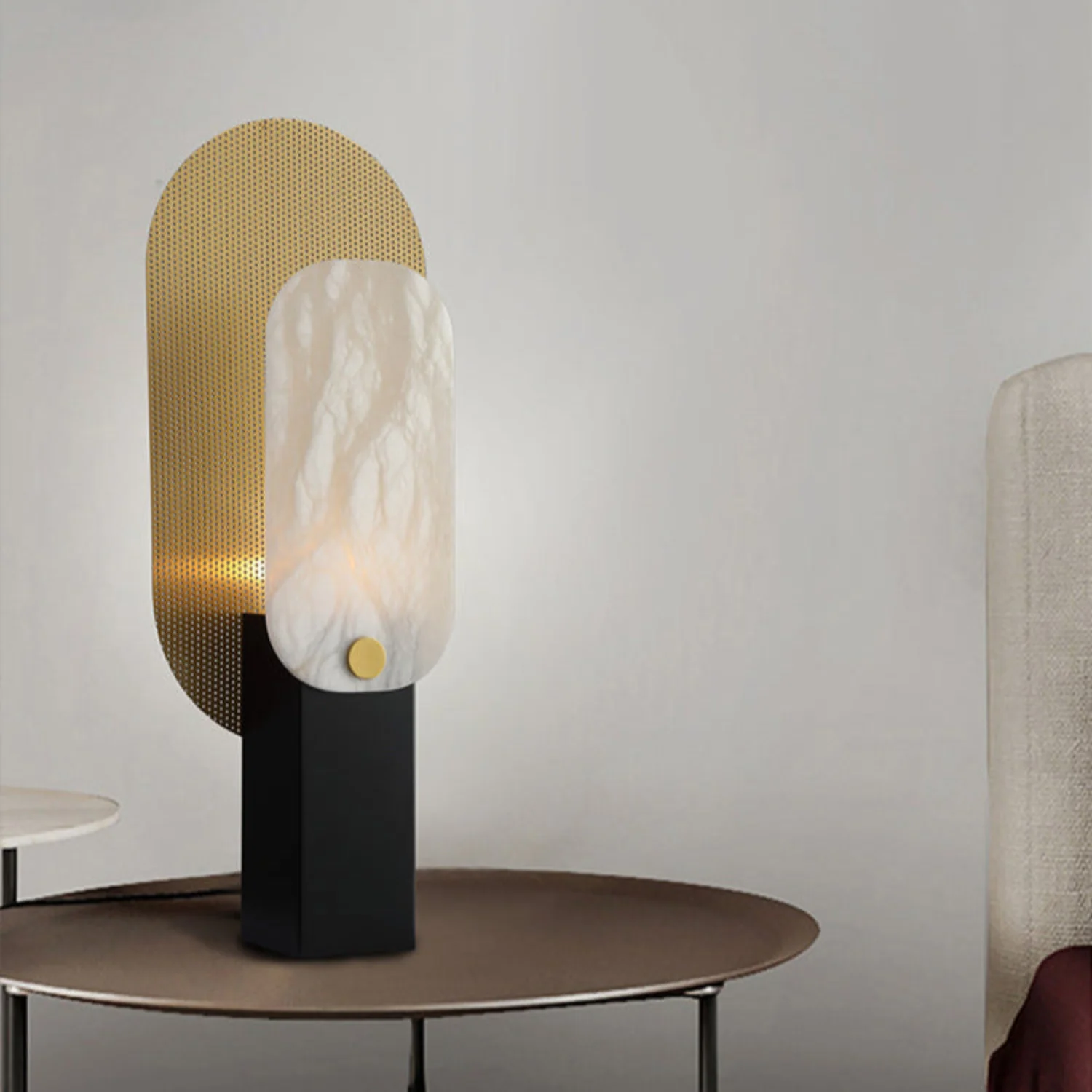 Mosaic Elegance Alabaster Table Lamp - Image 9