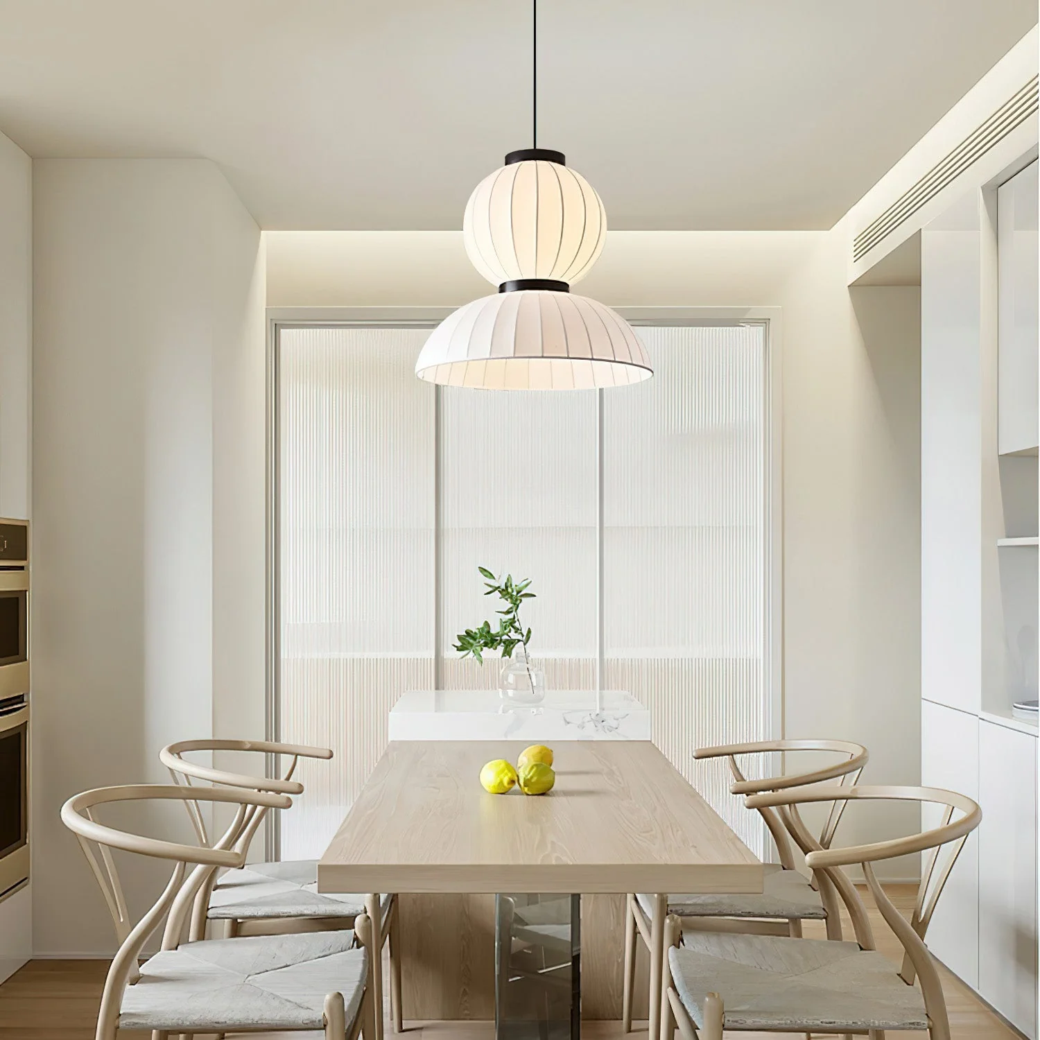 Mulberry Silk Lantern Pendant Light - Image 29