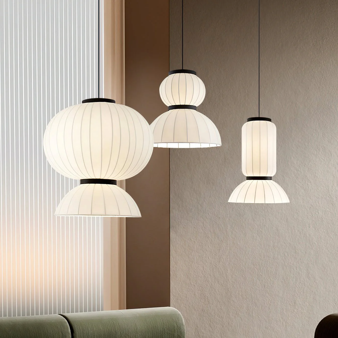 Mulberry Silk Lantern Pendant Light - Image 5