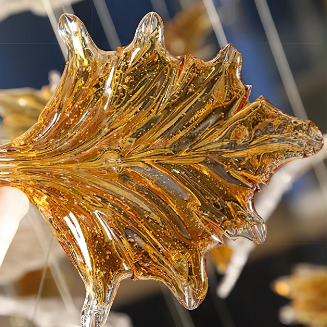 Multicolor Crystal Maple Leaf Chandelier - Image 11