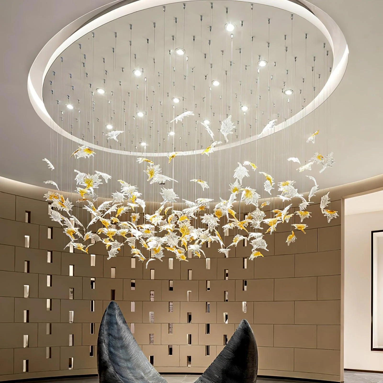 Multicolor Crystal Maple Leaf Chandelier - Image 16