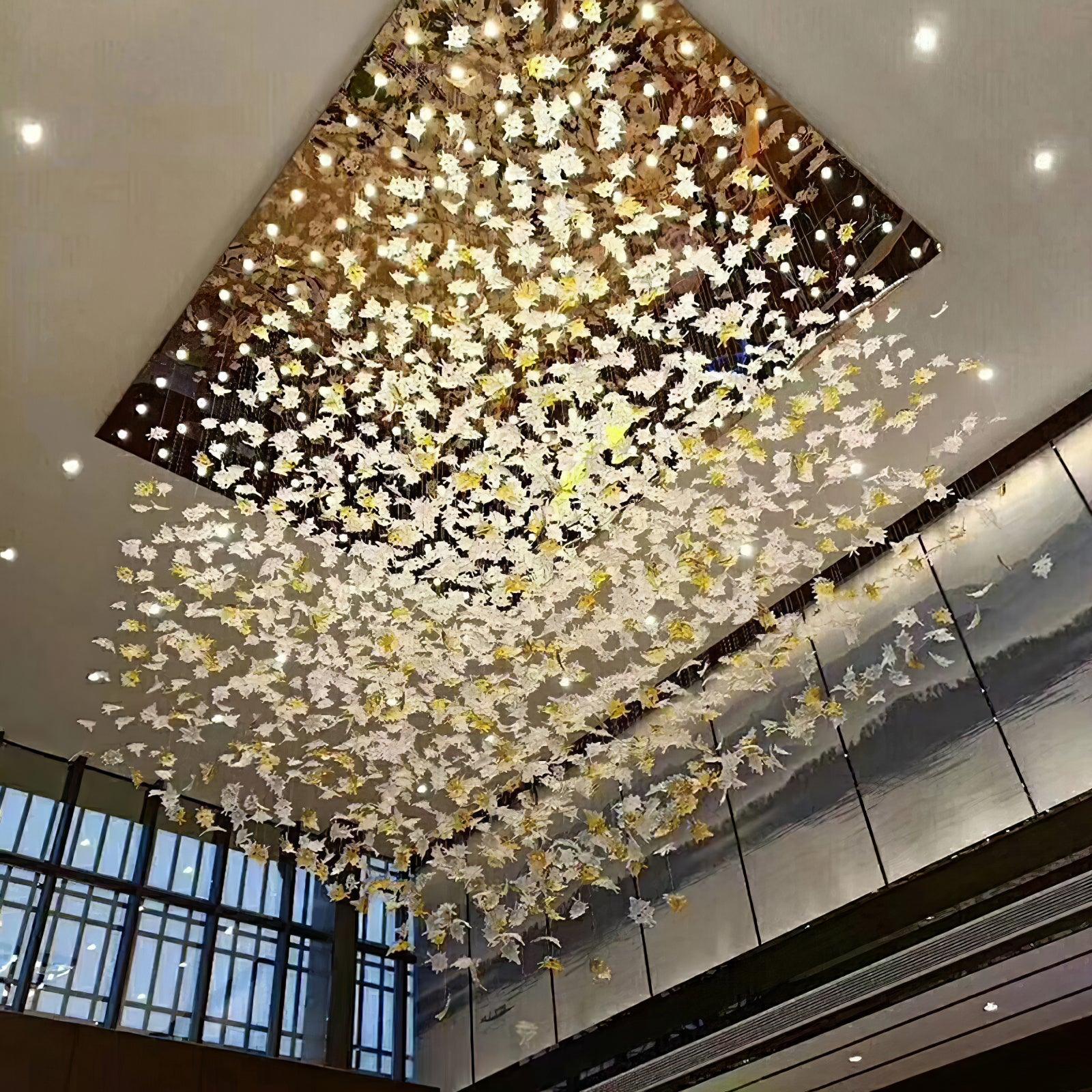 Multicolor Crystal Maple Leaf Chandelier - Image 19