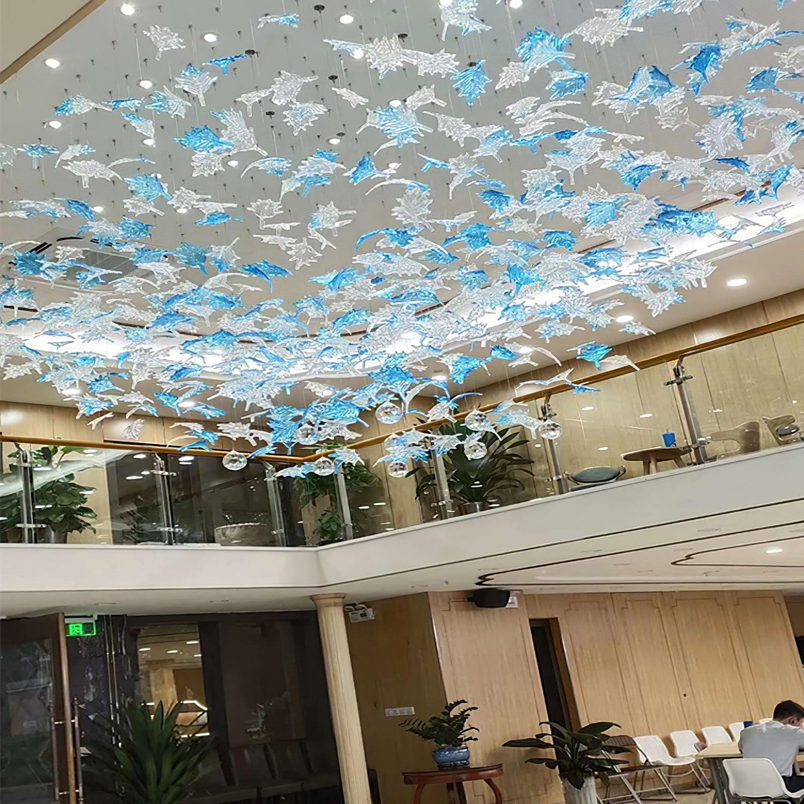 Multicolor Crystal Maple Leaf Chandelier - Image 21