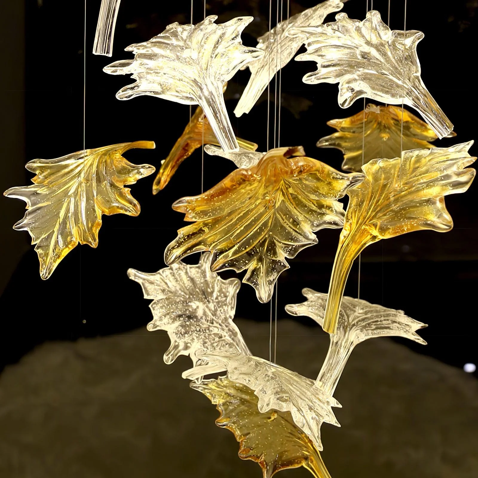 Multicolor Crystal Maple Leaf Chandelier - Image 23
