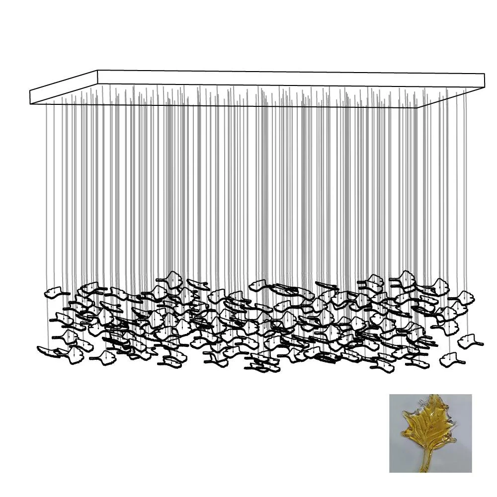 Multicolor Crystal Maple Leaf Chandelier - Image 29