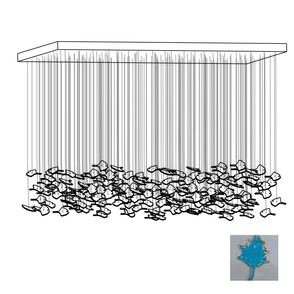 Multicolor Crystal Maple Leaf Chandelier - Image 30