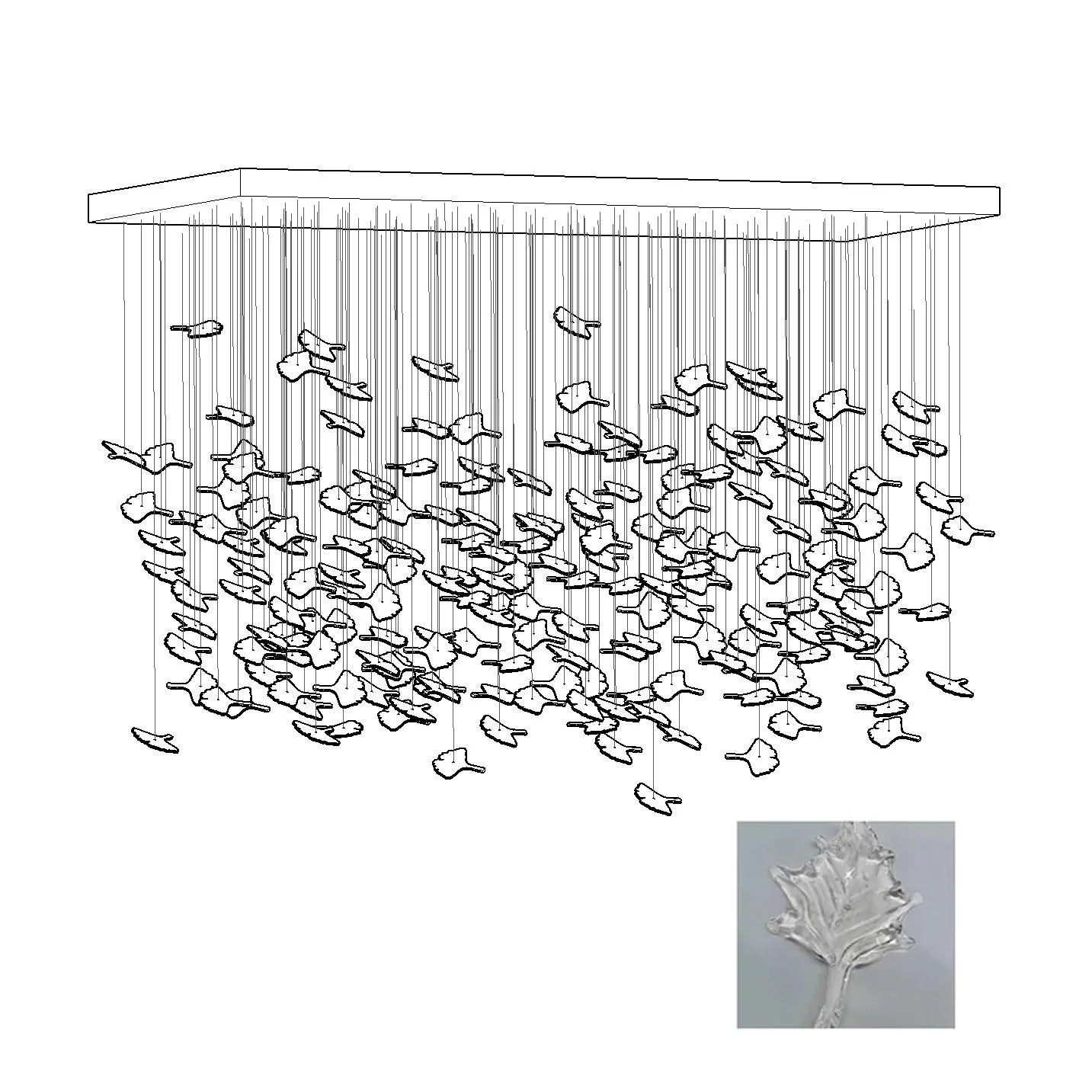 Multicolor Crystal Maple Leaf Chandelier - Image 31