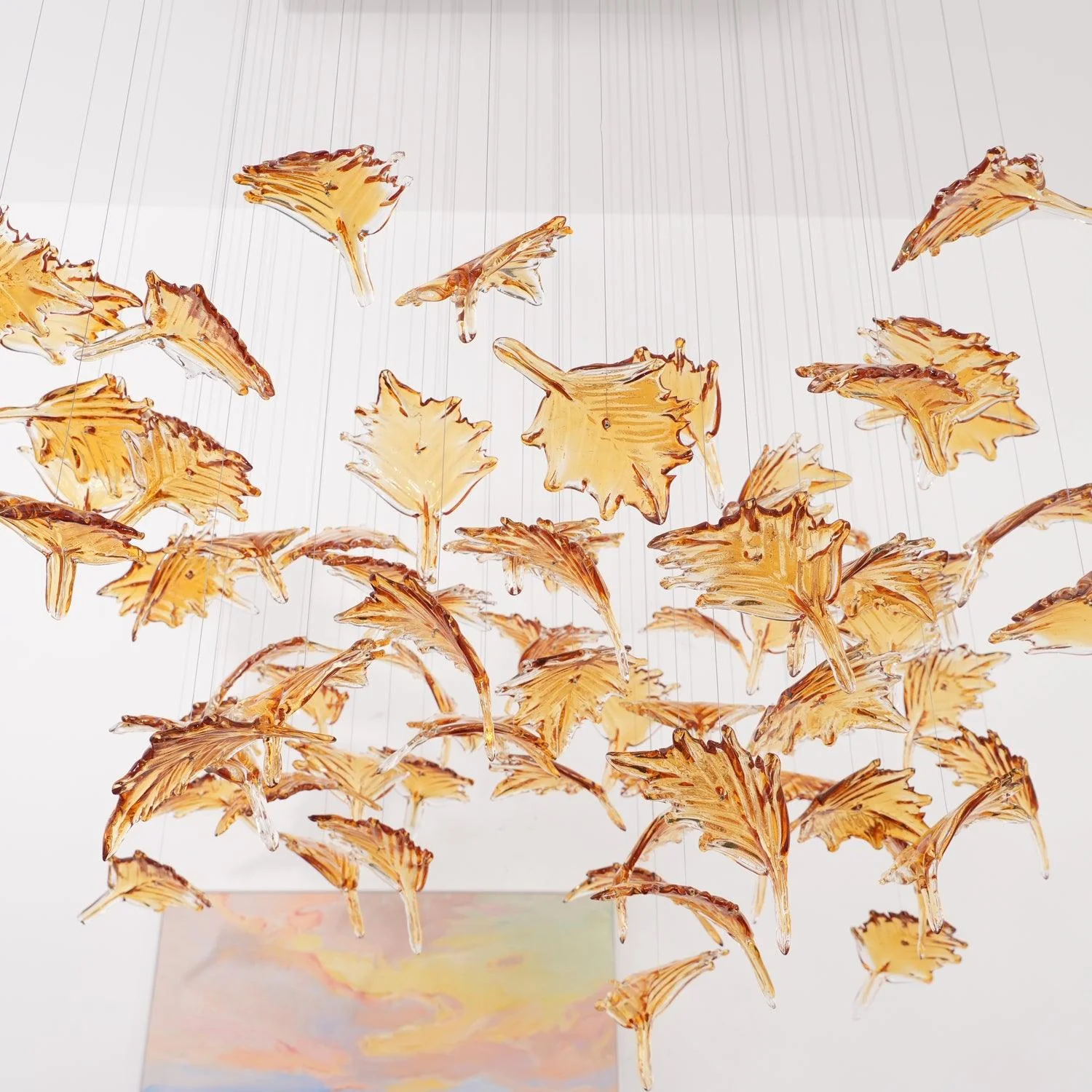 Multicolor Crystal Maple Leaf Chandelier - Image 45