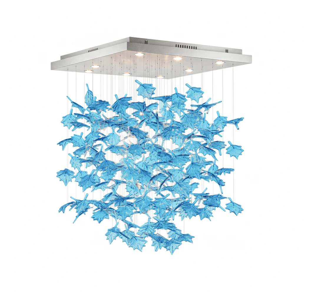 Multicolor Crystal Maple Leaf Chandelier - Image 66