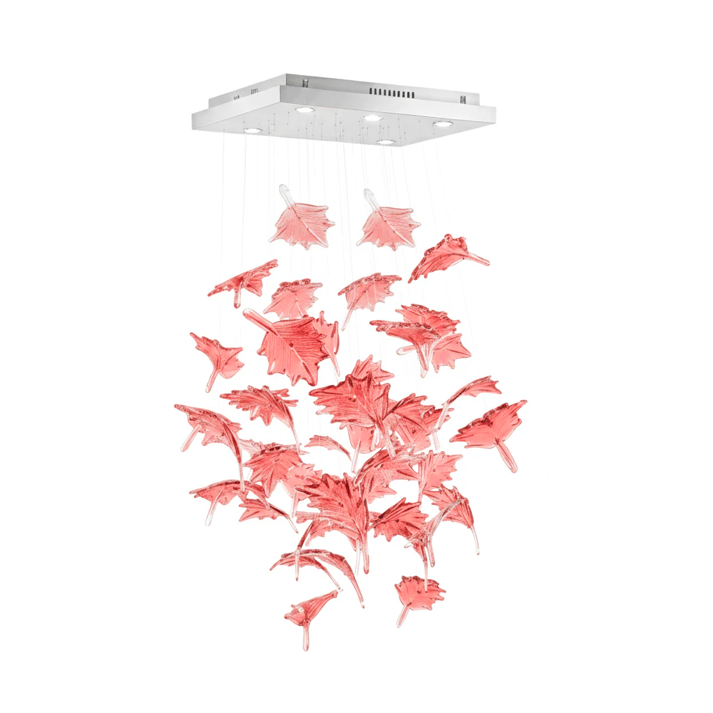 Multicolor Crystal Maple Leaf Chandelier - Image 68