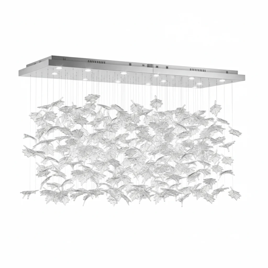 Multicolor Crystal Maple Leaf Chandelier - Image 74