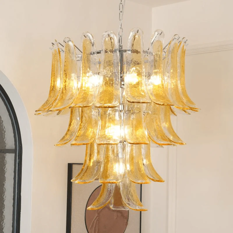 Murano Amber Lily Chandelier - Image 15