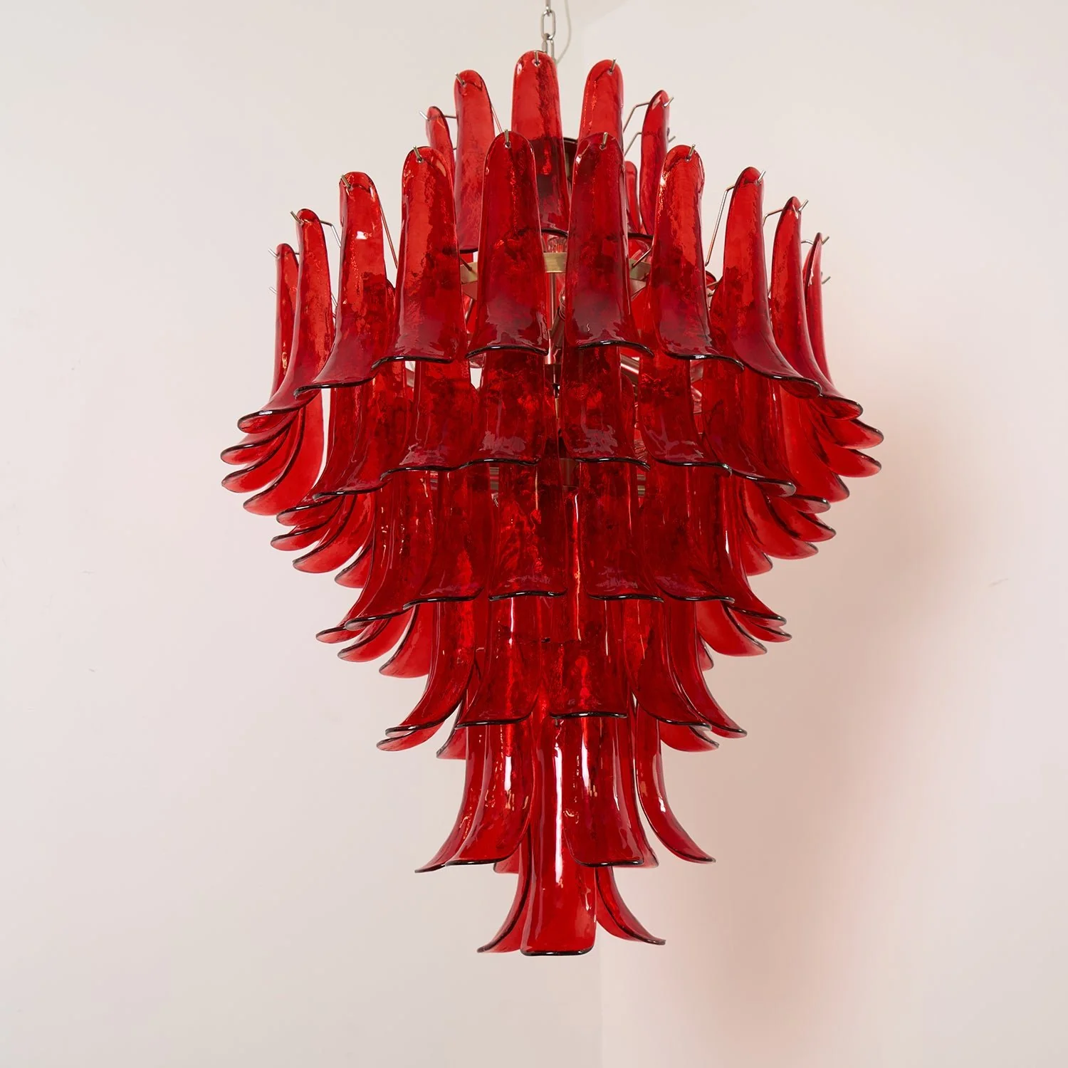 Murano Crimson Cascade Chandelier - Image 14
