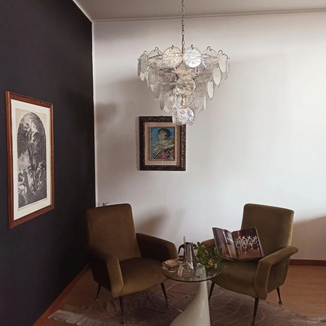 Murano Disc Iridescent Chandelier - Image 11