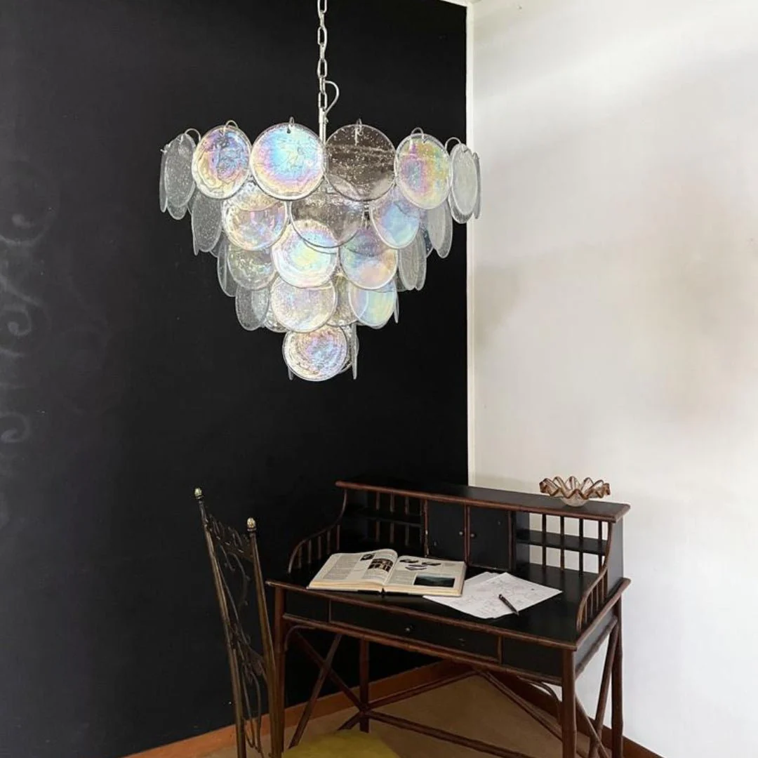 Murano Disc Iridescent Chandelier - Image 12