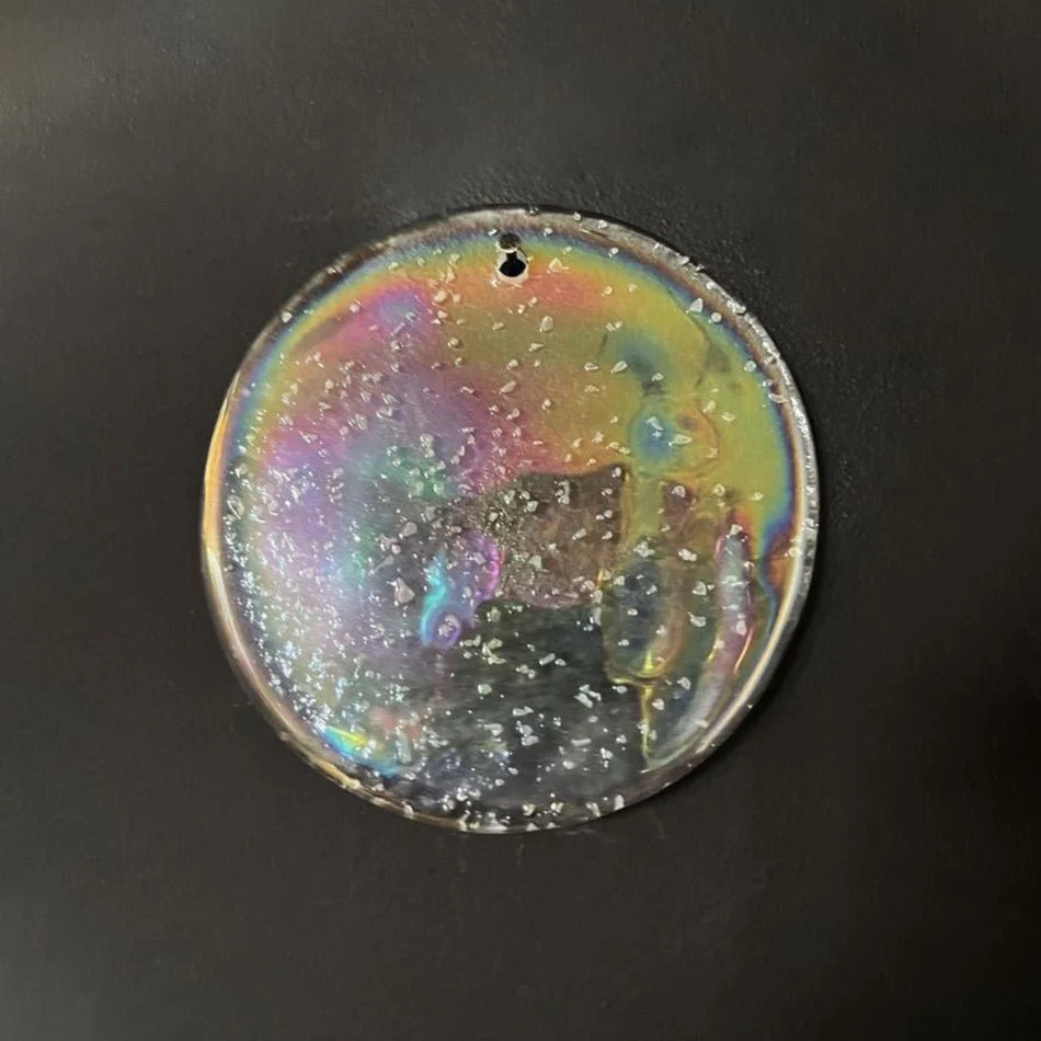 Murano Disc Iridescent Chandelier - Image 14