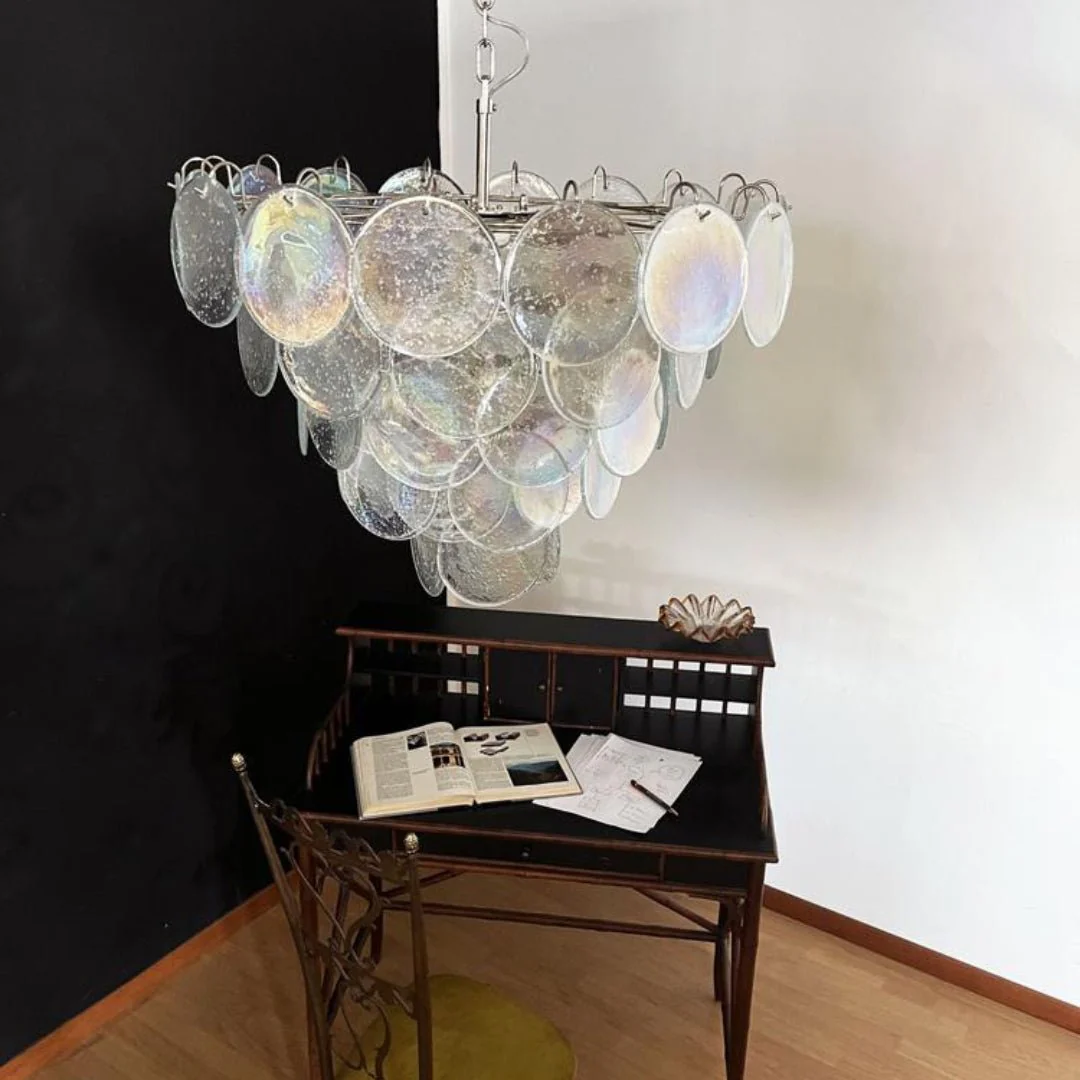 Murano Disc Iridescent Chandelier - Image 15
