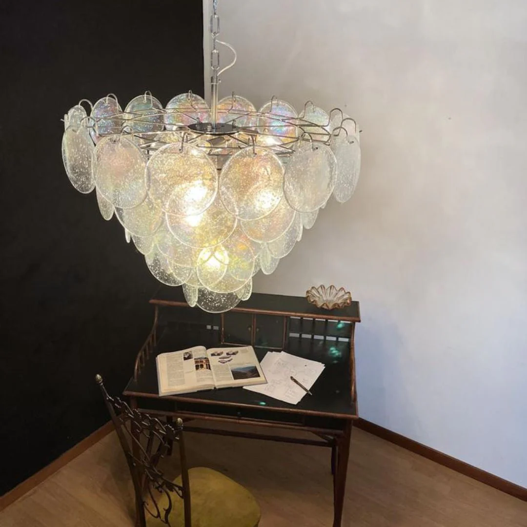 Murano Disc Iridescent Chandelier - Image 18