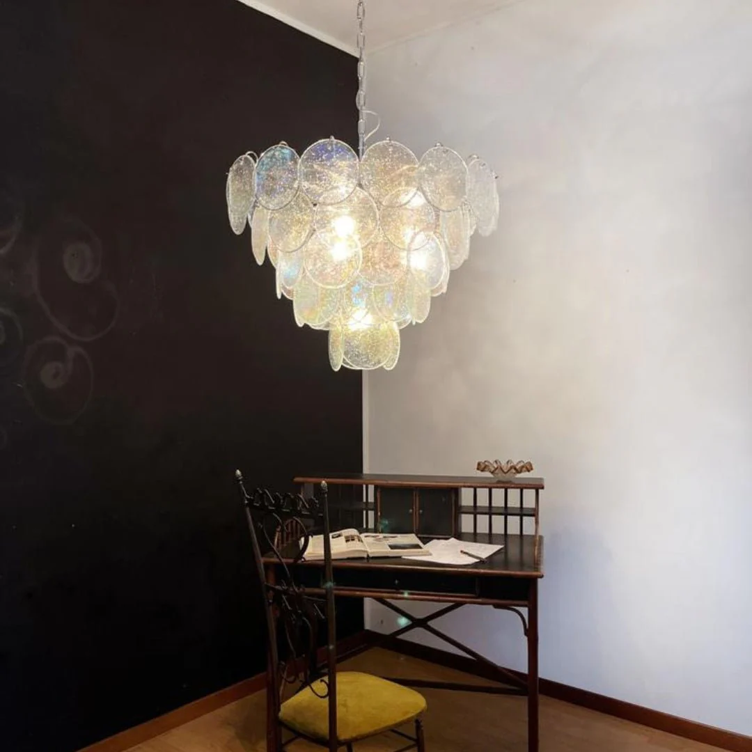 Murano Disc Iridescent Chandelier - Image 19