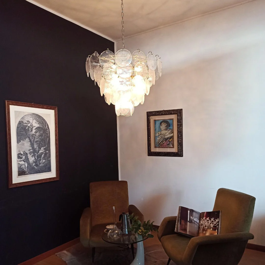 Murano Disc Iridescent Chandelier - Image 22
