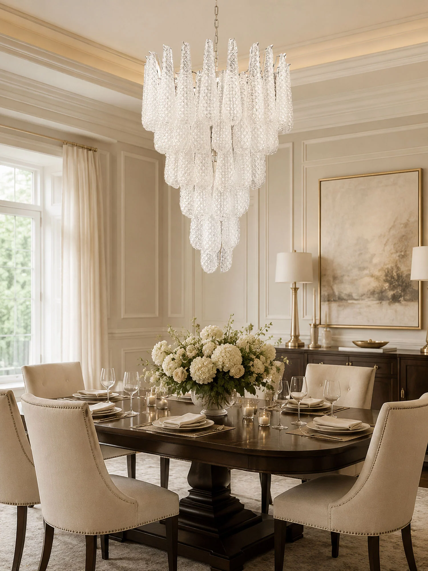 Murano Glass Pinecone Chandelier - Image 9