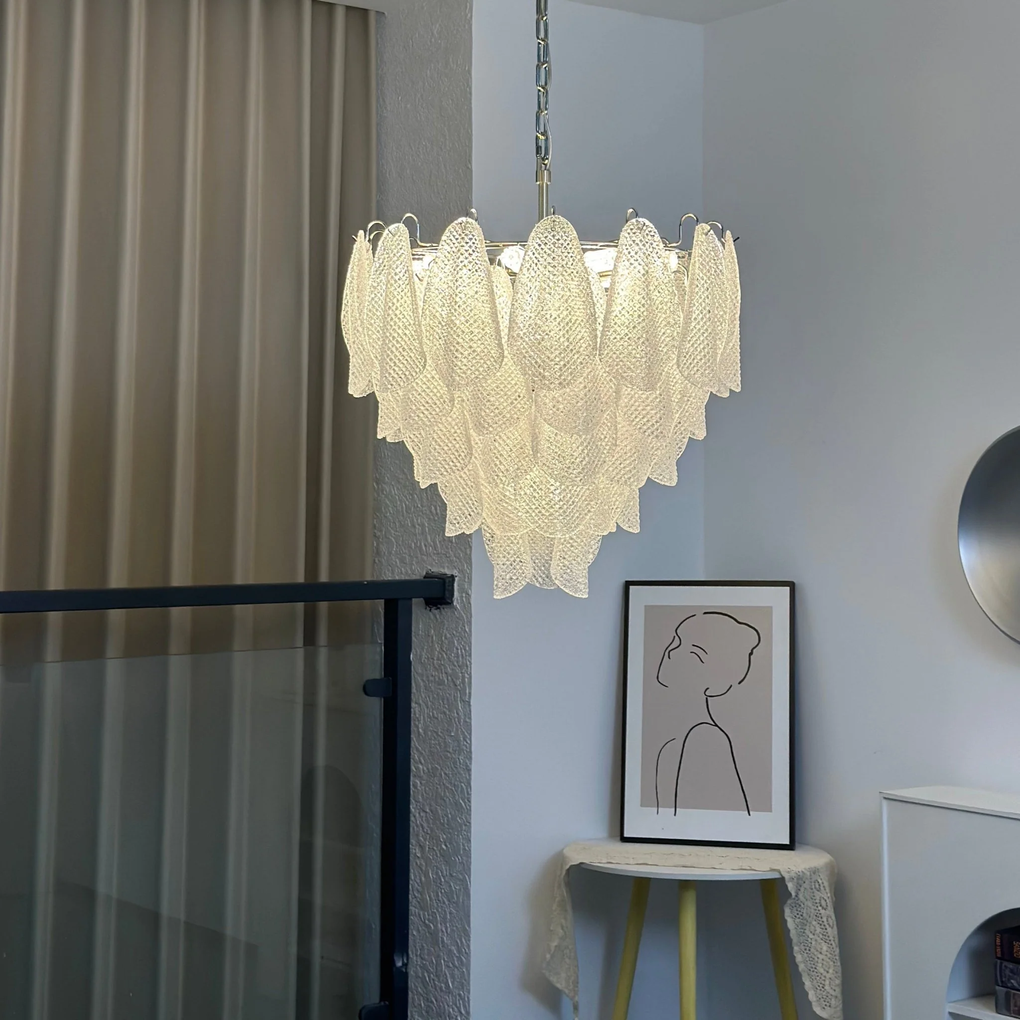 Murano Glass Teardrop Chandelier - Image 3