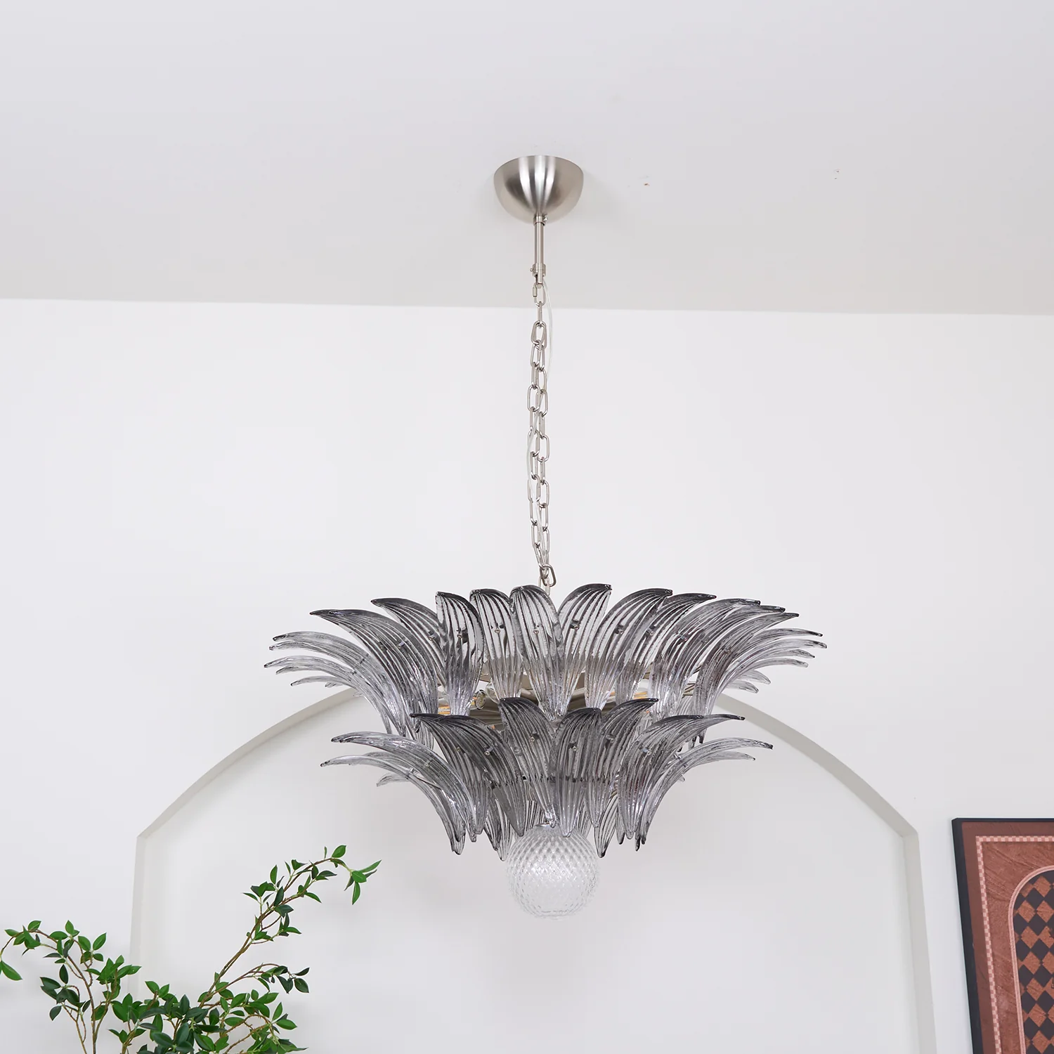 Murano Palmette Transparent Chandelier - Image 32