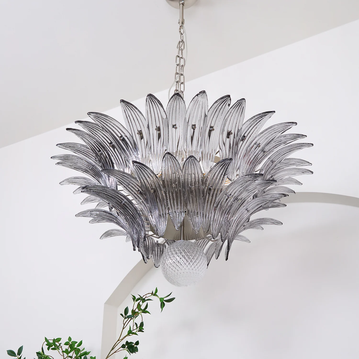 Murano Palmette Transparent Chandelier - Image 36