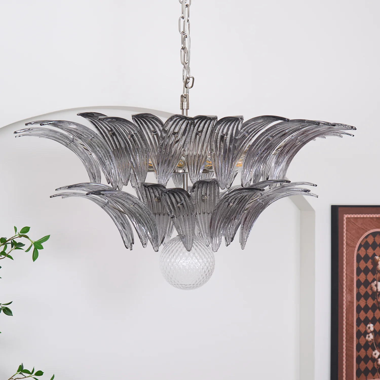 Murano Palmette Transparent Chandelier - Image 37