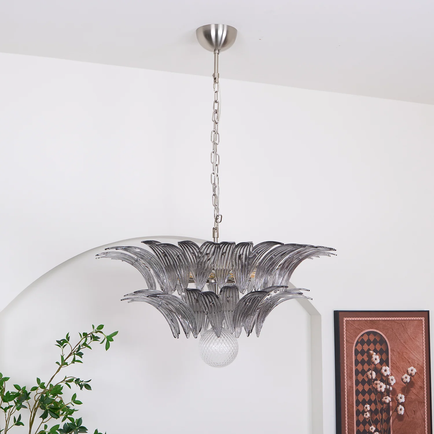 Murano Palmette Transparent Chandelier - Image 41