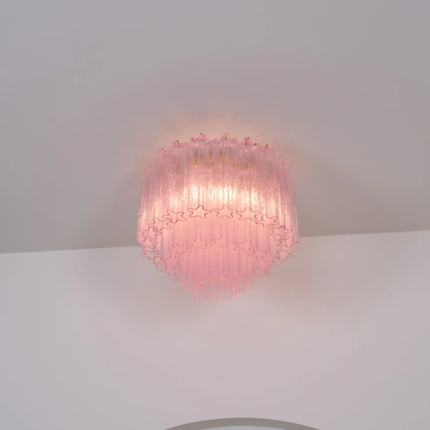 Murano Pink Glass Ceiling Light - Image 22