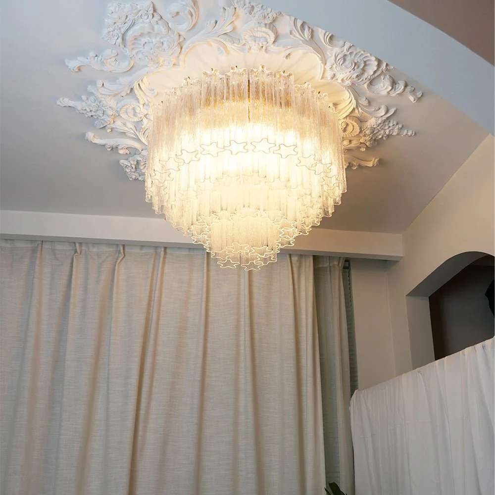 Murano Pink Glass Ceiling Light - Image 4