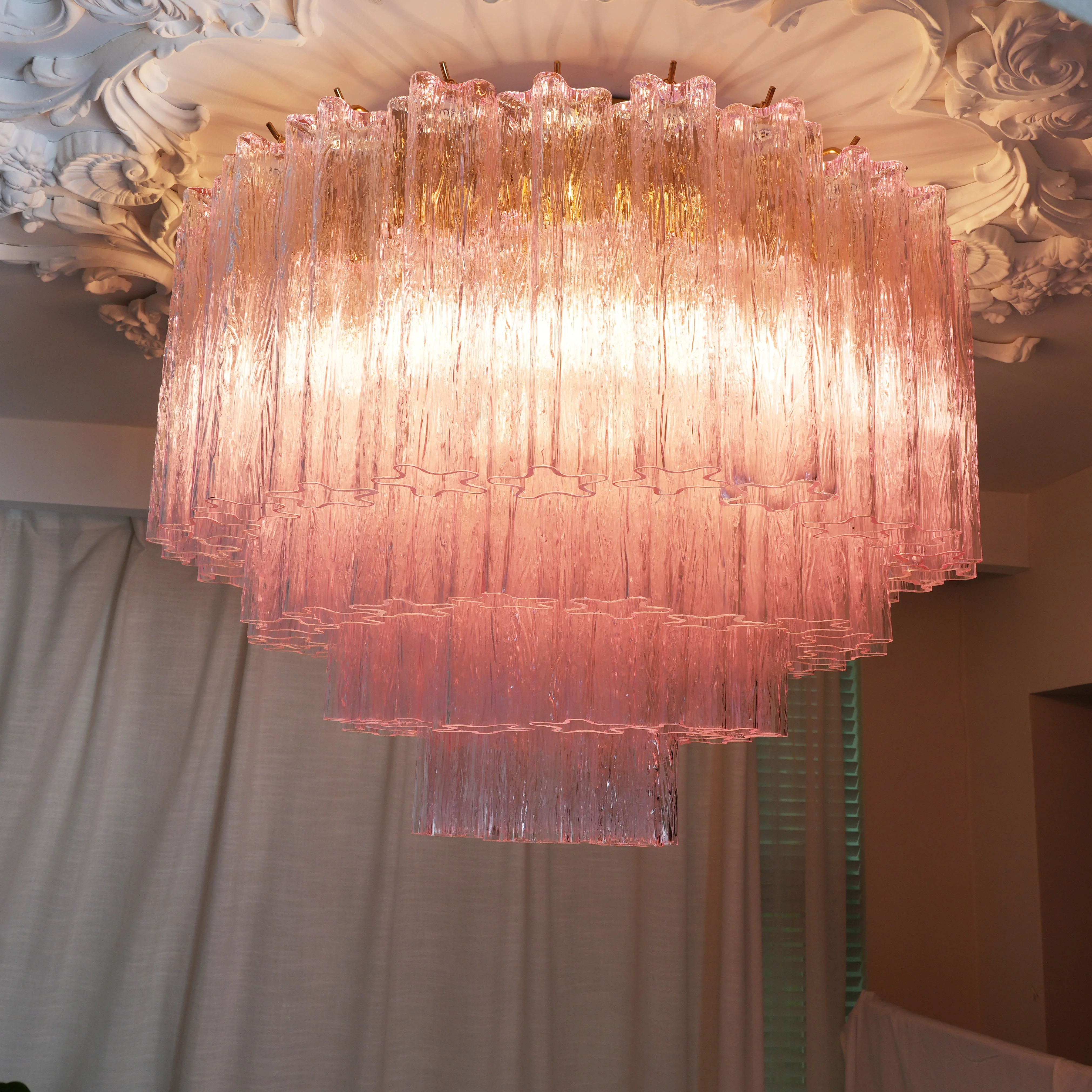 Murano Pink Glass Ceiling Light - Image 42