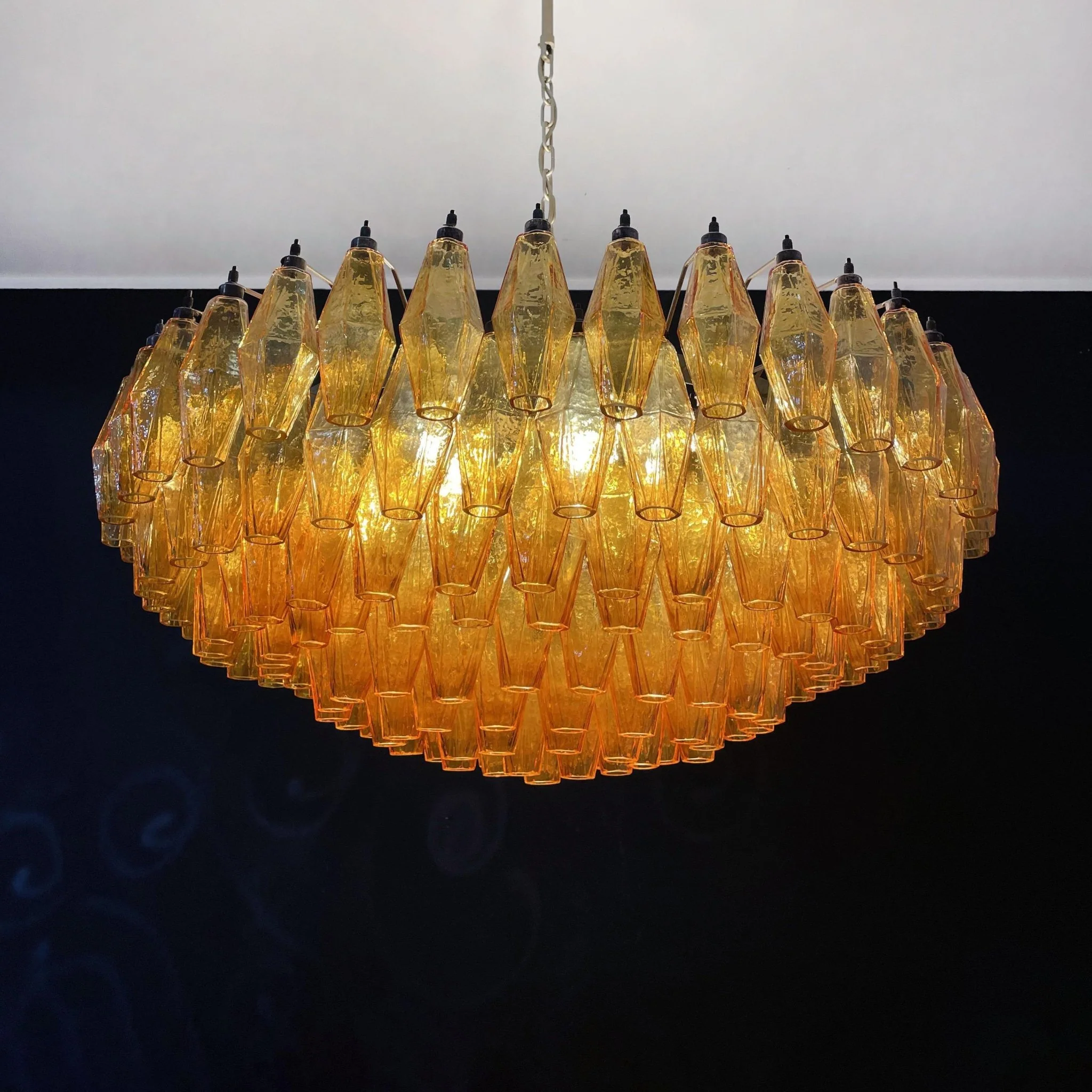 Murano Rhombus Amber Glass Chandelier - Image 25