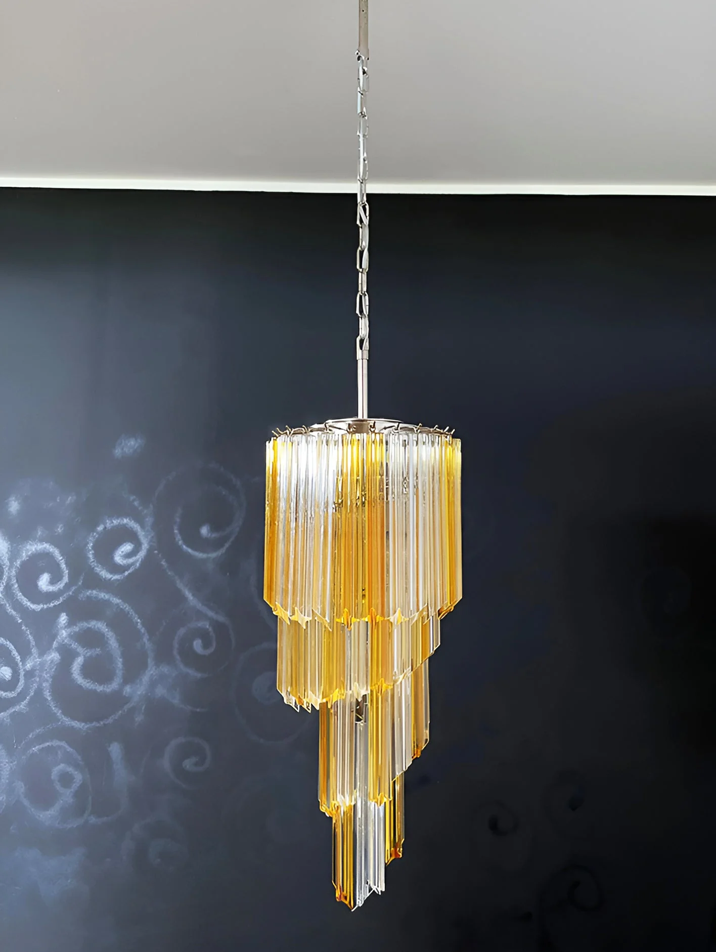 Murano Spiral Prism Glass Chandelier - Image 48