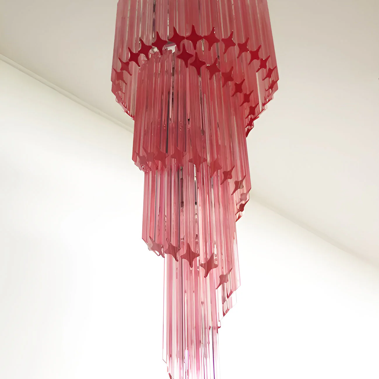 Murano Spiral Prism Glass Chandelier - Image 57
